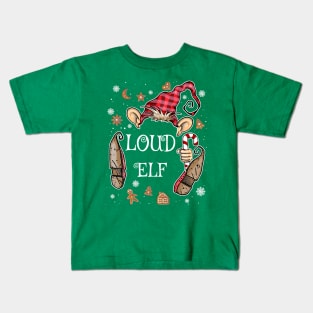 Funny Loud Elf Christmas Costume Kids T-Shirt